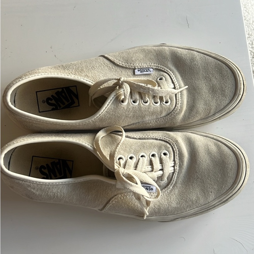 Vans Men's White Canvas Sneakers